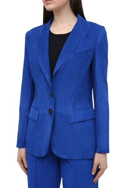 Image 3 of Tom Ford Bright blue suede jacket