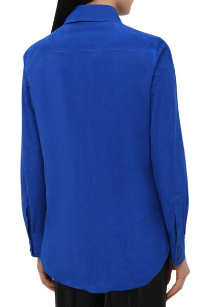 Image 4 of Tom Ford Blue suede shirt