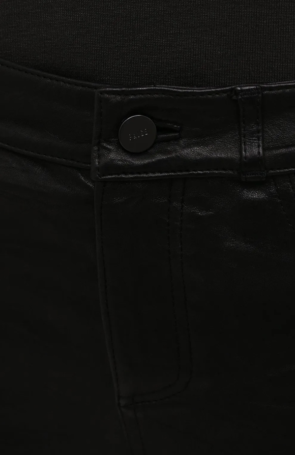 Peage Black leather trousers Black