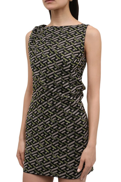 Image 3 of Versace Black La Greca dress