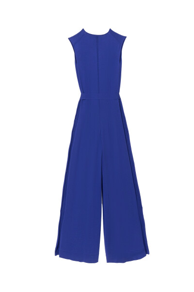 Image 2 of Hermes Blue silk jumpsuit