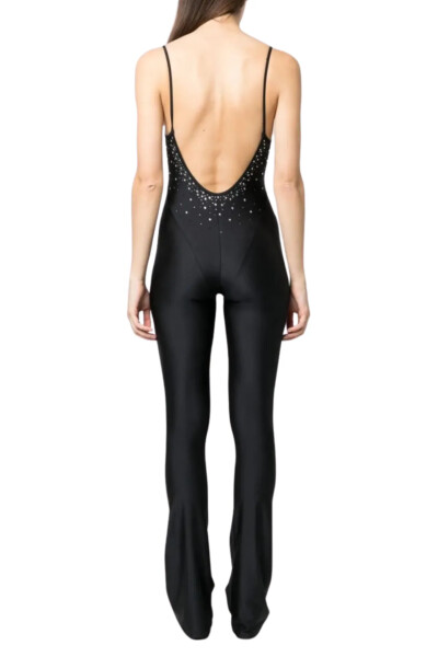 Image 5 of Alessandra Rich Black jumpsuit with crystals