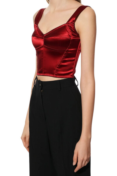 Image 2 of Dolce & Gabbana Red Bustier Top
