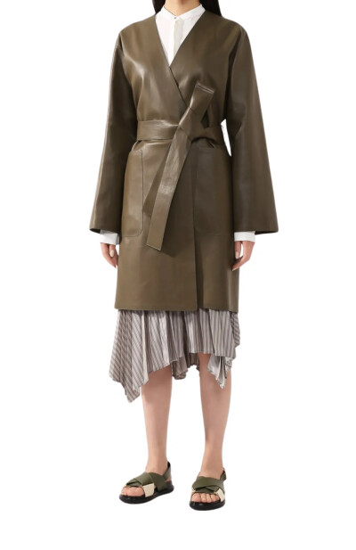 Image 3 of Loewe Khaki leather coat
