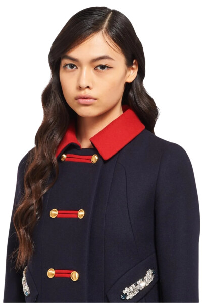 Image 6 of Miu Miu Women Once Upon a Time cloth coat Midnight Blue