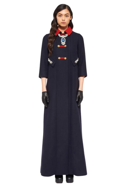 Image 3 of Miu Miu Women Once Upon a Time cloth coat Midnight Blue