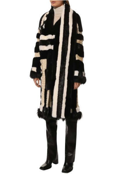 Image 5 of Tom Ford Black and white mink fur coat