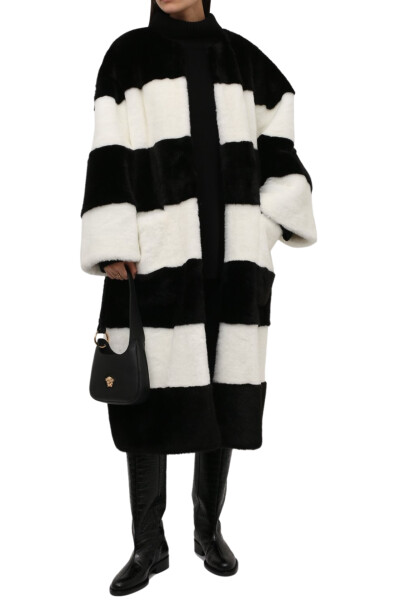 Image 4 of Dolce & Gabbana Black and white eco fur coat