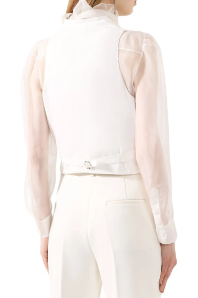Image 4 of Ralph Lauren Wilma Linen Vest In Ivory
