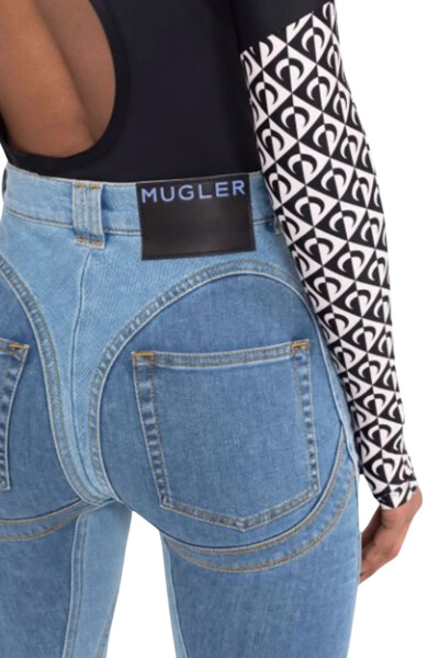 Image 4 of MUGLER Blue Skinny Spiral Jeans