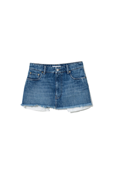 Image 1 of Miu Miu Blue Denim Mini skirt