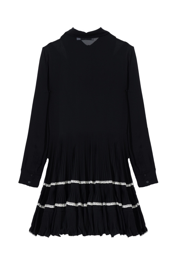 Dior Black dress with pleated skirt Black