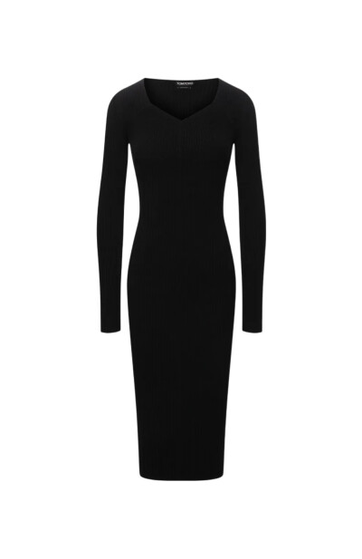 Image of Tom Ford Black Knitted Dress