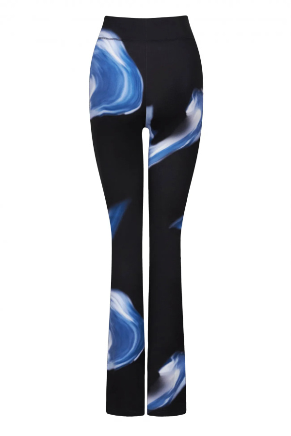 YASPIS Black YASPISX108 cerulean pants with blue print Blue