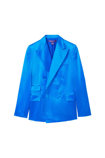 Image of Ralph Lauren Electric blue satin jacket