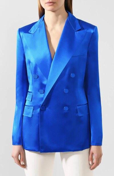 Image 3 of Ralph Lauren Electric blue satin jacket