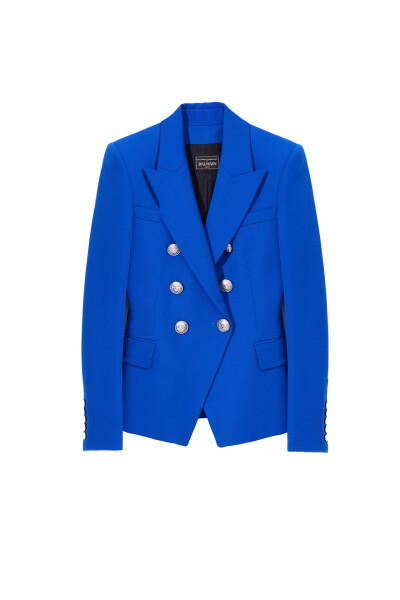 Image of Balmain Electric blue wool jacket