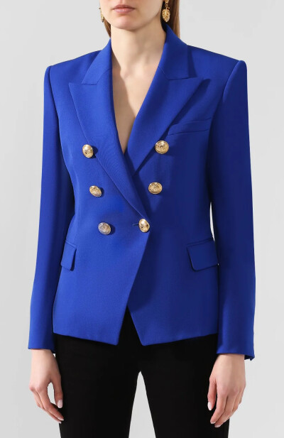 Image 2 of Balmain Electric blue wool jacket