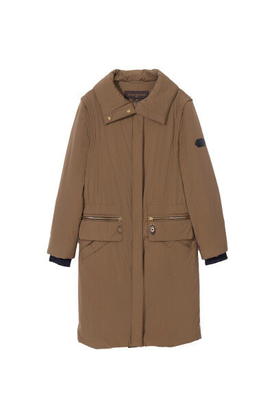 Image of Louis Vuitton Khaki zip-up coat