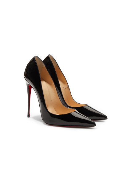 Image of Christian Louboutin Black leather shoes So Kate 120