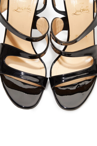 Image 3 of Christian Louboutin Black patent leather sandals