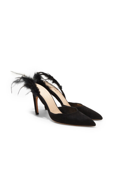 Image of Dior Black shoes with feathers