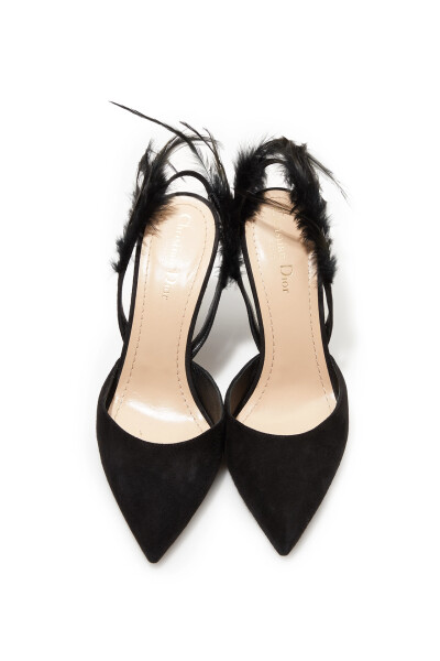 Image 2 of Dior Black shoes with feathers