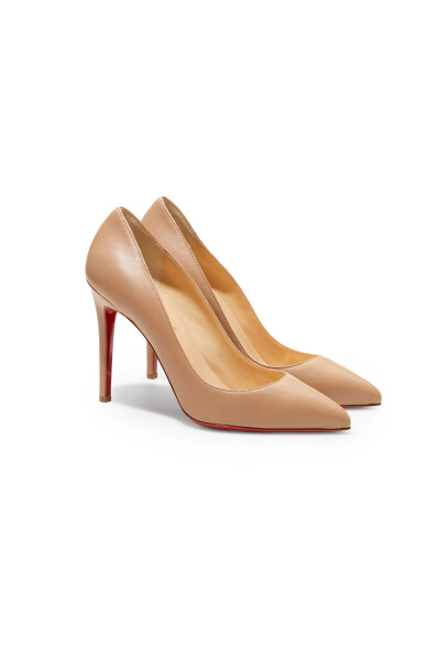 Image of Christian Louboutin Beige leather pumps