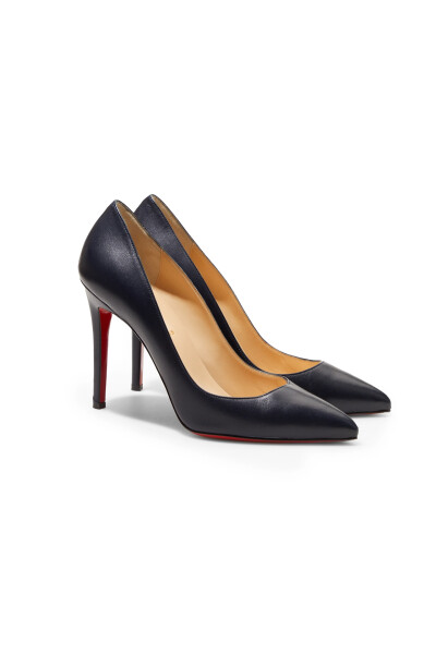Image of Christian Louboutin Blue leather pumps