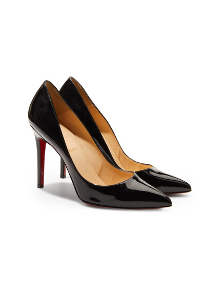 Image of Christian Louboutin Black patent leather shoes