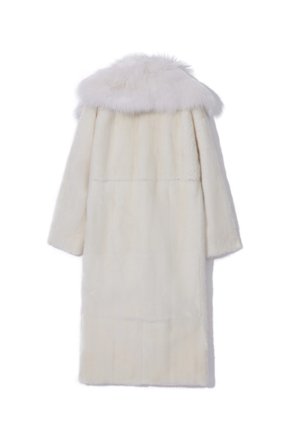 Valentino White Fur coat straight cut White