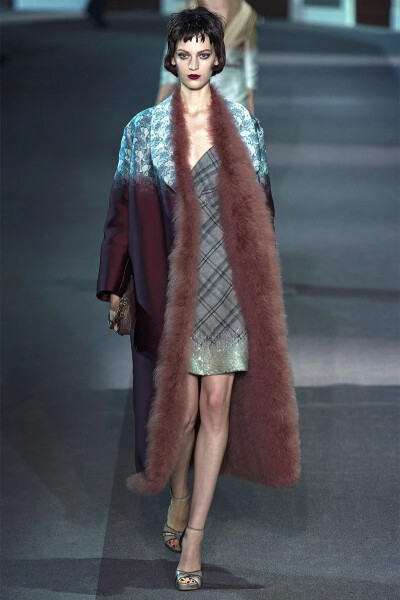 Image 2 of Dior Burgundy coat with feather lining
