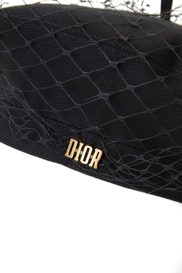 Dior Black beret with mesh Black