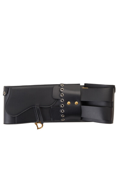 Image 3 of Dior Black Saddle leather waist belt