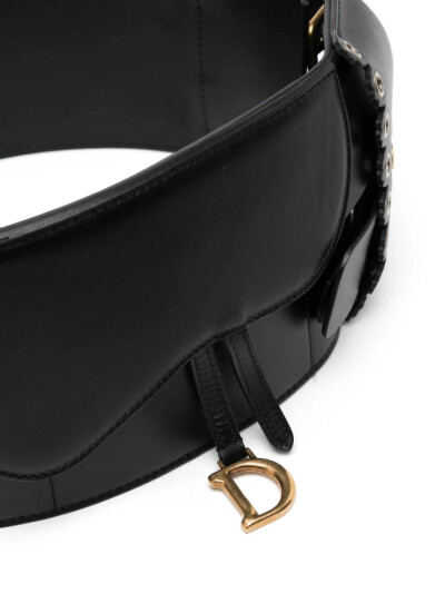 Image 2 of Dior Black Saddle leather waist belt