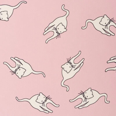 Image 4 of Miu Miu Pink silk scarf with cat print
