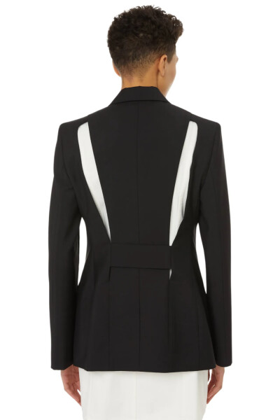 Image 5 of Givenchy Black Padlock Back-Cutout Tuxedo Jacket
