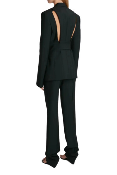 Image 3 of Givenchy Black Padlock Back-Cutout Tuxedo Jacket