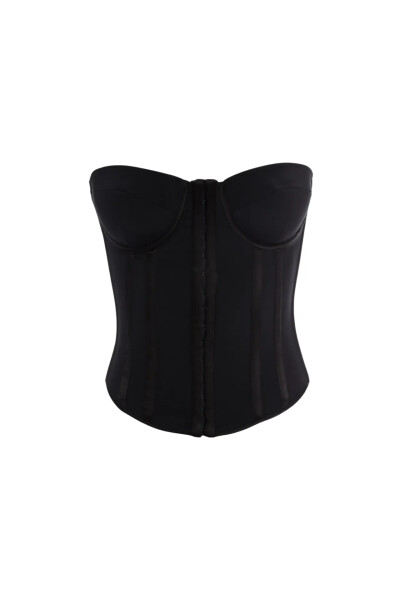 Image of Tom Ford Black Bustier Corset Top with lacing