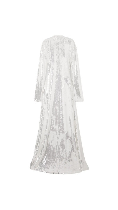 Image of Rotate White Sidse open-back recycled sequin-embellished stretch-tulle gown