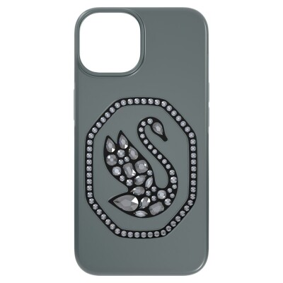 Image of Swarovski Black Signum smartphone case Swan, iPhone 14