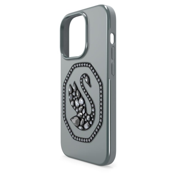 Swarovski Black Signum smartphone case Swan, iPhone 14 Black