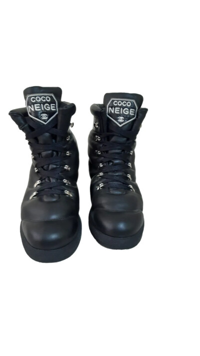 Image 3 of Chanel Black Coco Neige Lambskin Puffer Ski Boots
