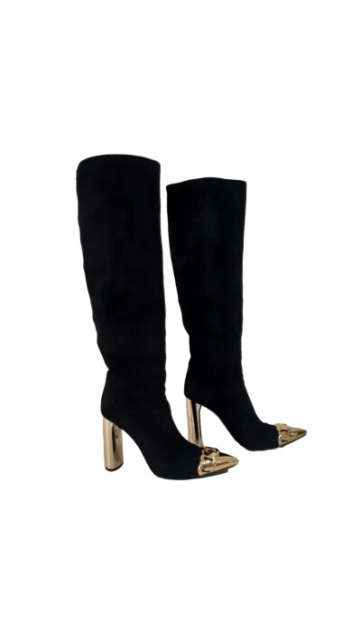 Image 6 of Casadei Black Decorated Boots