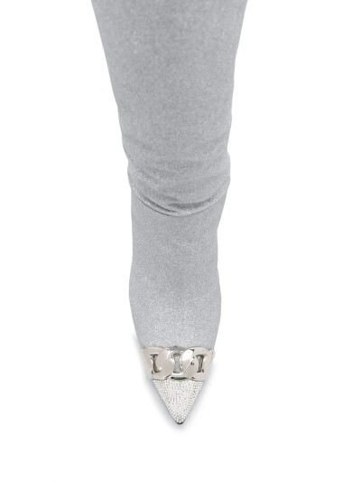 Image 4 of Casadei Silver boots with sequins