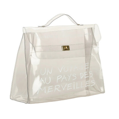 Image 3 of Hermes Transparent Vinyl Bag Kelly