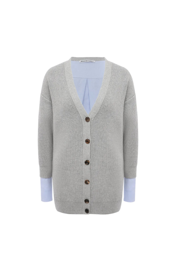 Gray on sale cotton cardigan