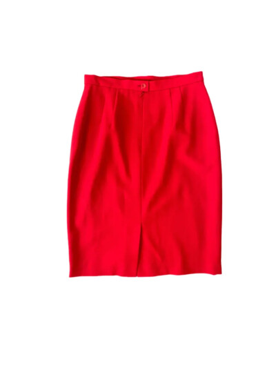Image 2 of Escada Vintage Red Wool Skirt