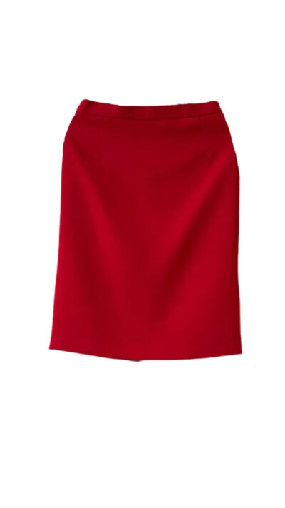 Image of Escada Vintage Red Wool Skirt