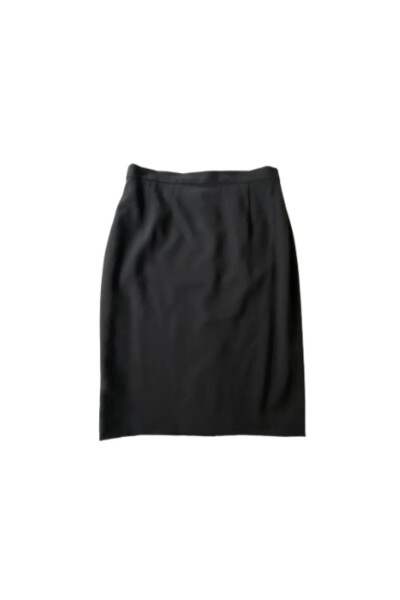 Image of Escada Vintage Black Wool Skirt